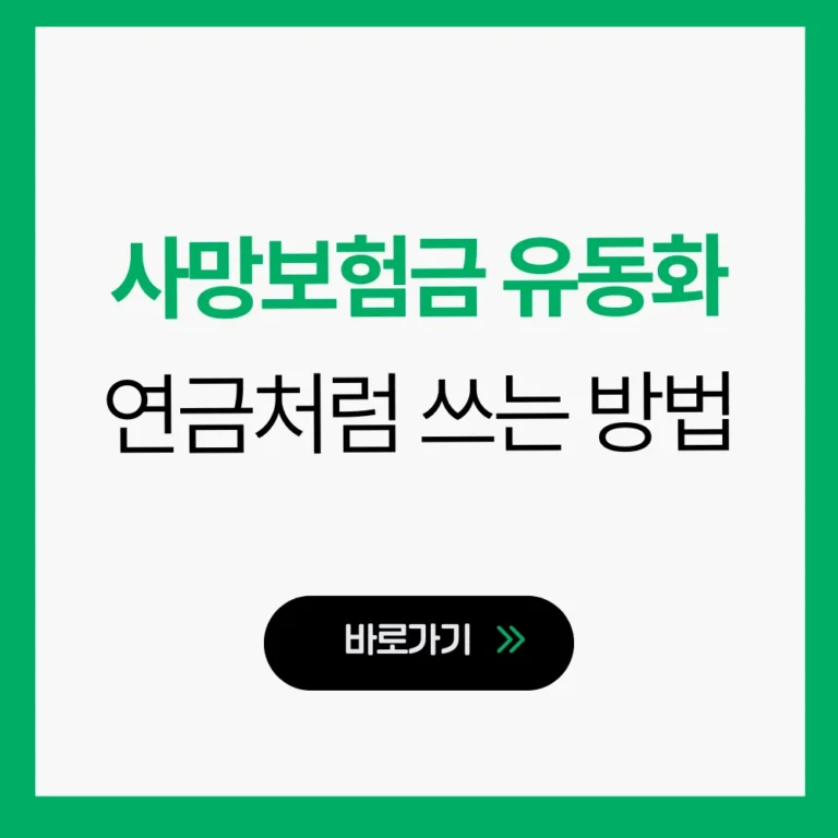 사망보험금 유동화