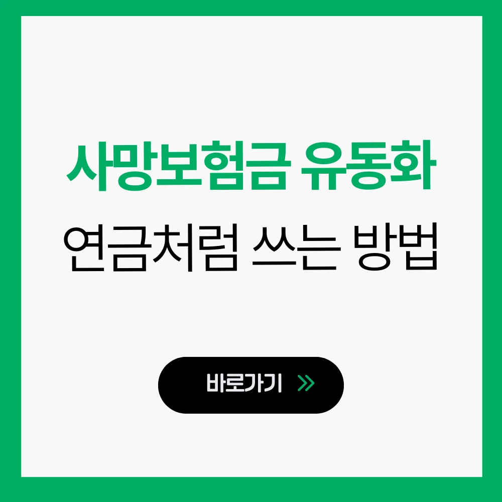 사망보험금 유동화