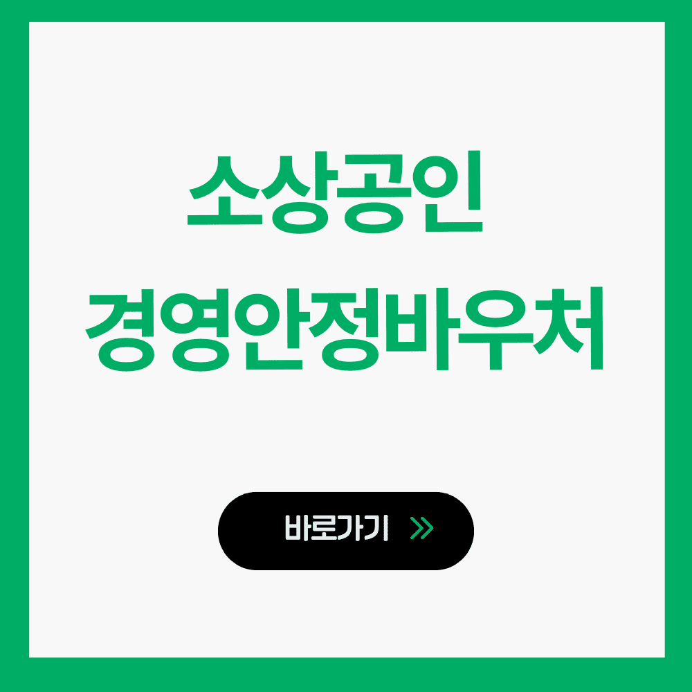 소상공인 경영안정바우처