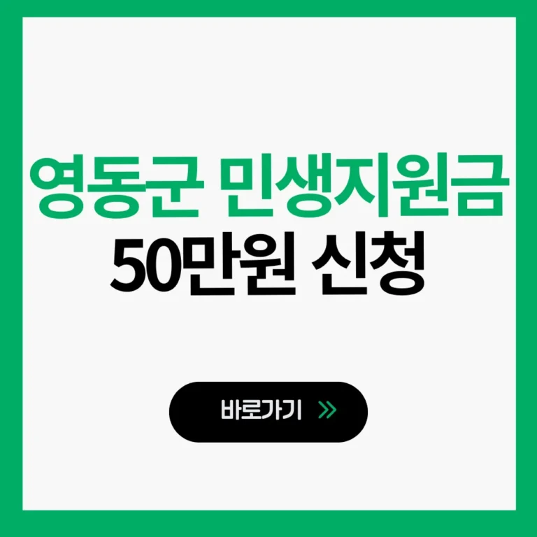 영동군 민생지원금