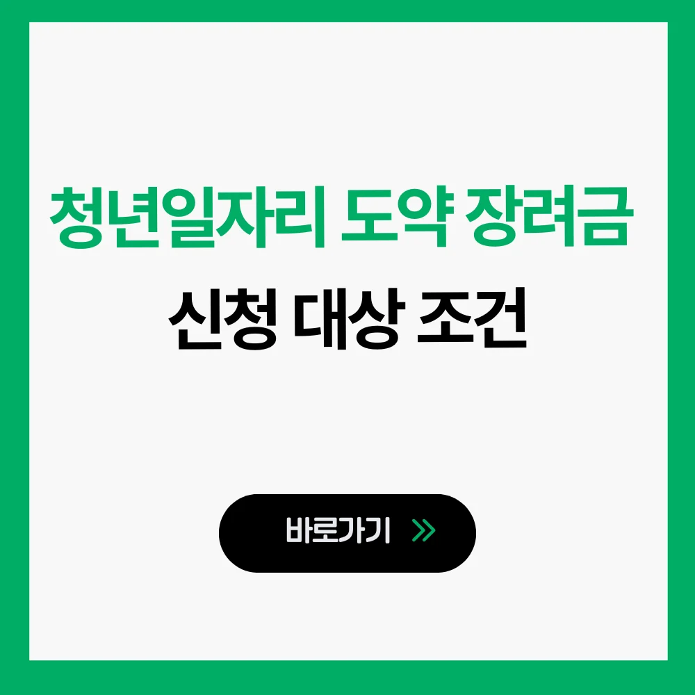 청년일자리 도약 장려금 신청