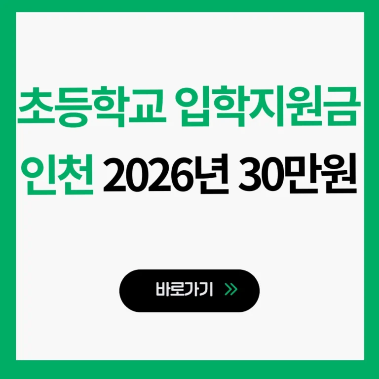 초등학교 입학지원금 인천