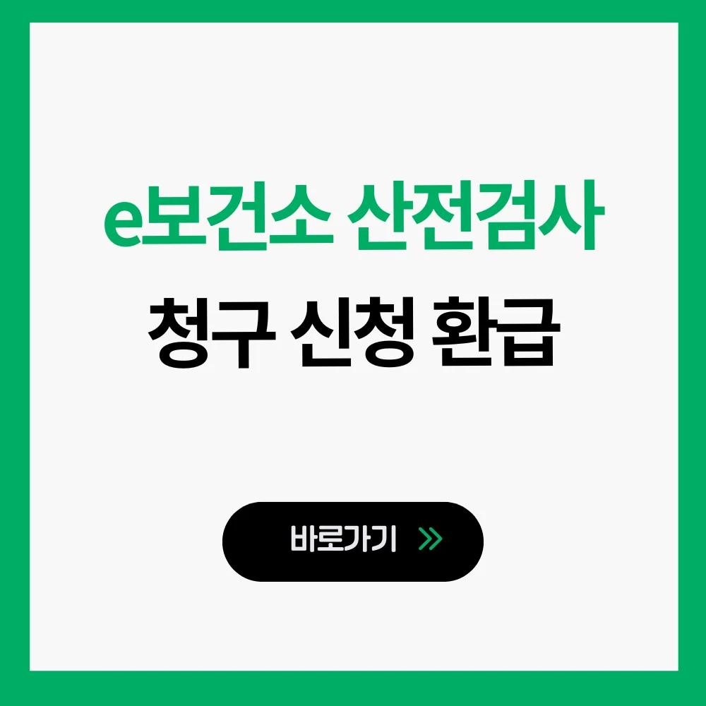 e보건소 산전검사 청구