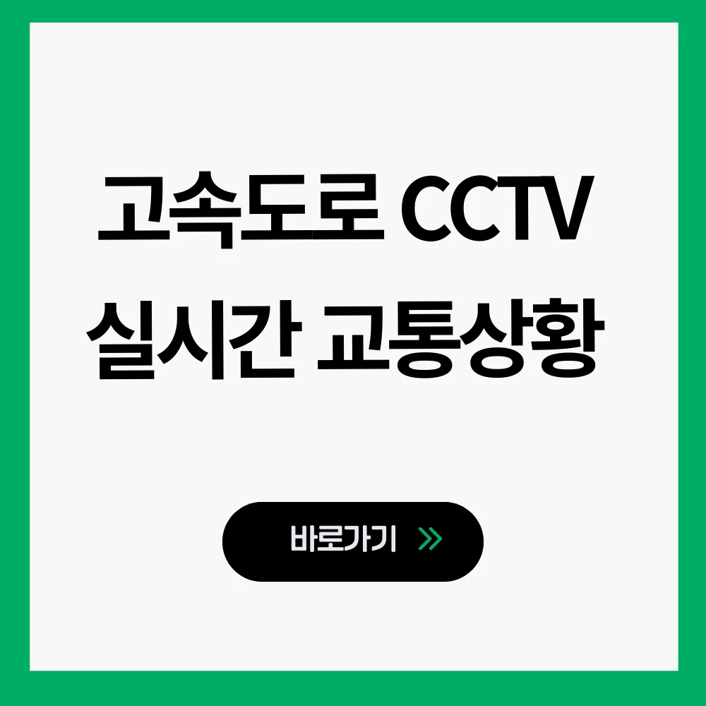 고속도로 CCTV 실시간