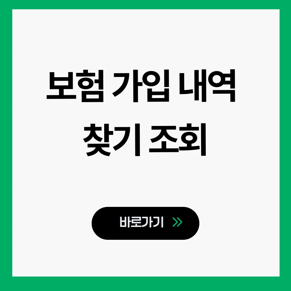 내보험 가입 내역 찾기 조회