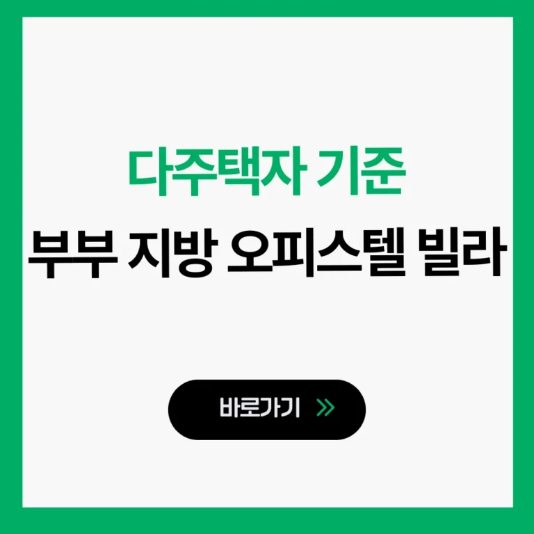 다주택자 기준 부부