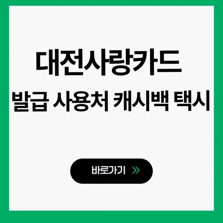 대전사랑카드 발급