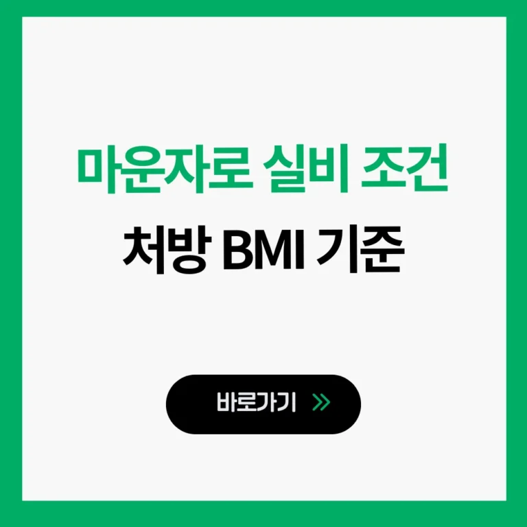 마운자로 실비 조건