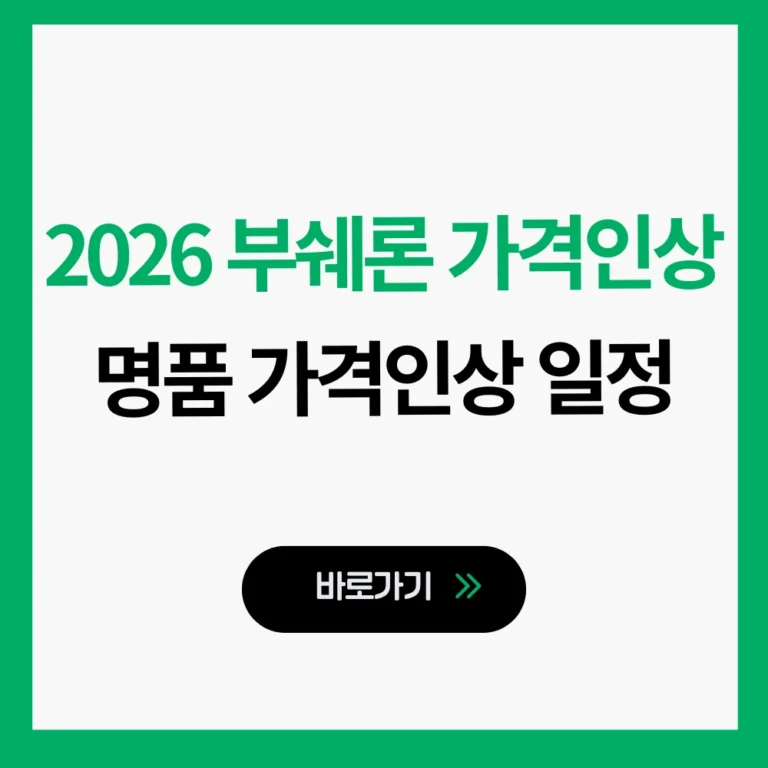 부쉐론 가격인상