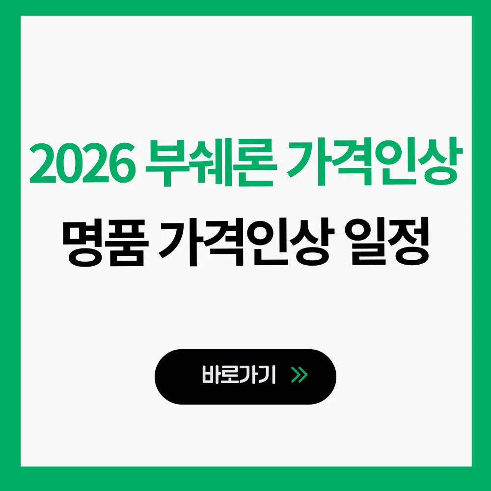 부쉐론 가격인상