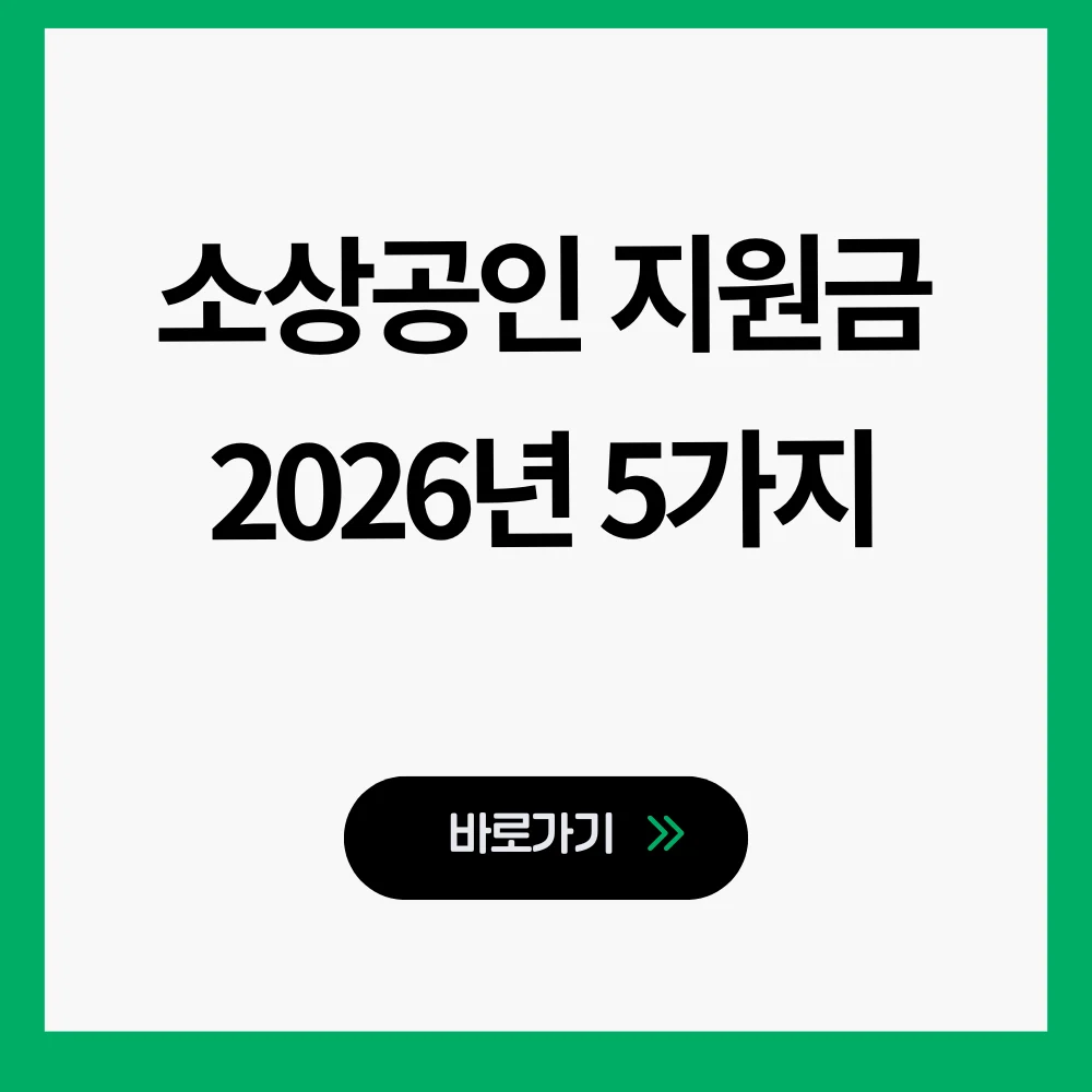 소상공인 지원금