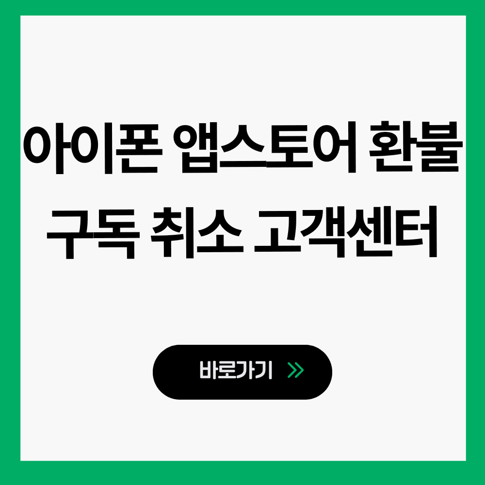 앱스토어 환불