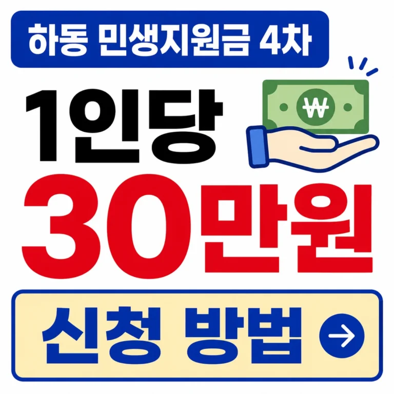 하동 민생지원금 4차