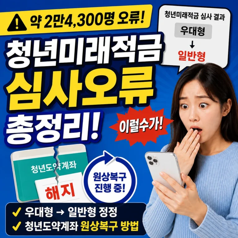 청년미래적금 심사 오류