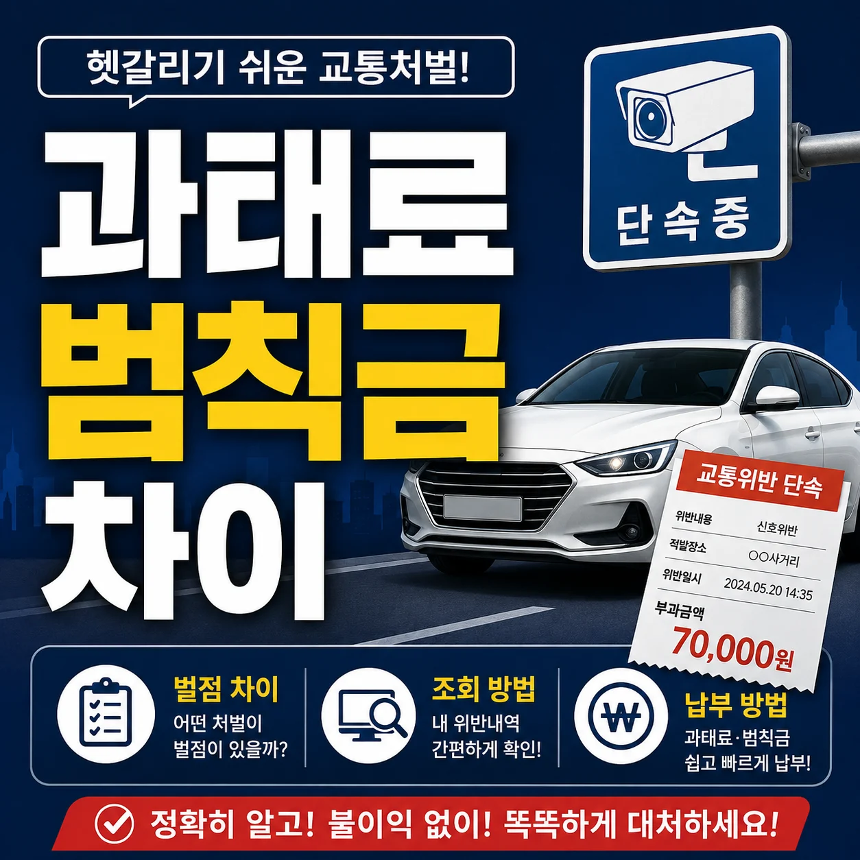 과태료 범칙금 차이 벌점 조회 납부 전환 기준 1 과태료 범칙금