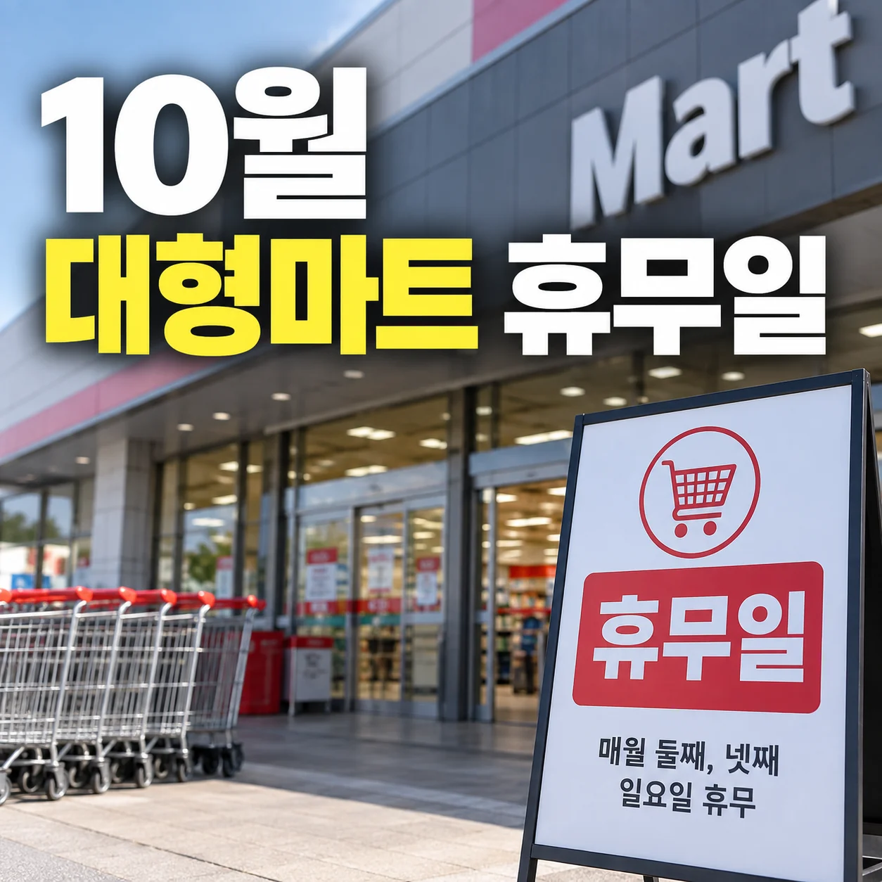 10월 대형마트 휴무일